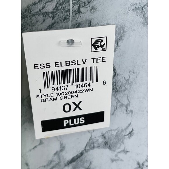 Style & Co. Plus Size OX Essential Elbow Sleeve Tee In Gram Green - Picture 8 of 9